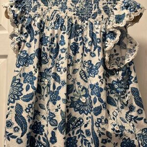 Woman’s  Floral Smocked Dress Top -